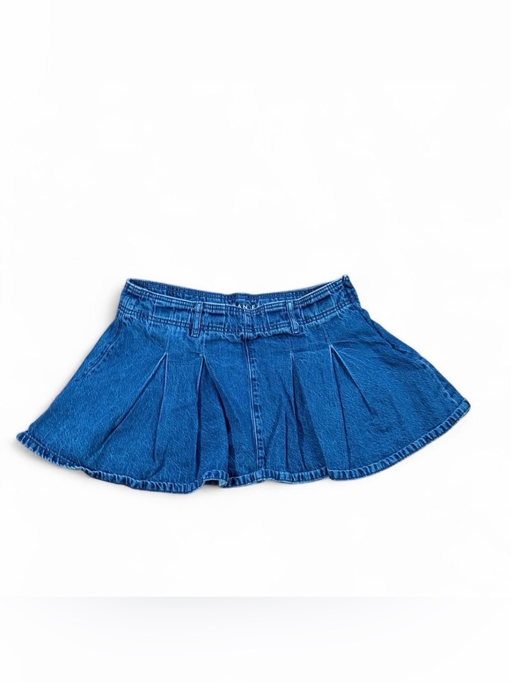 coquette denim flared denim low rise skort size 2